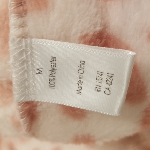 💕PJ SALVAGE💕 Robe ~ Blush Pink Animal Print Medium M NWL - Picture 10 of 11